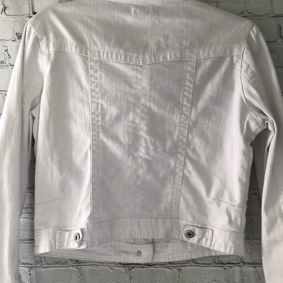 Energe White Denim Jean Jacket S - Picture 4 of 7